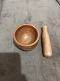 Mortier & pilon en bois de neem